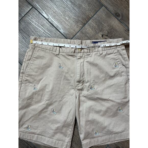 Vineyard Vines Tan‎ Chino Breaker Shorts With Embroidered Mermaids Men’s Size 33 - Picture 4 of 7